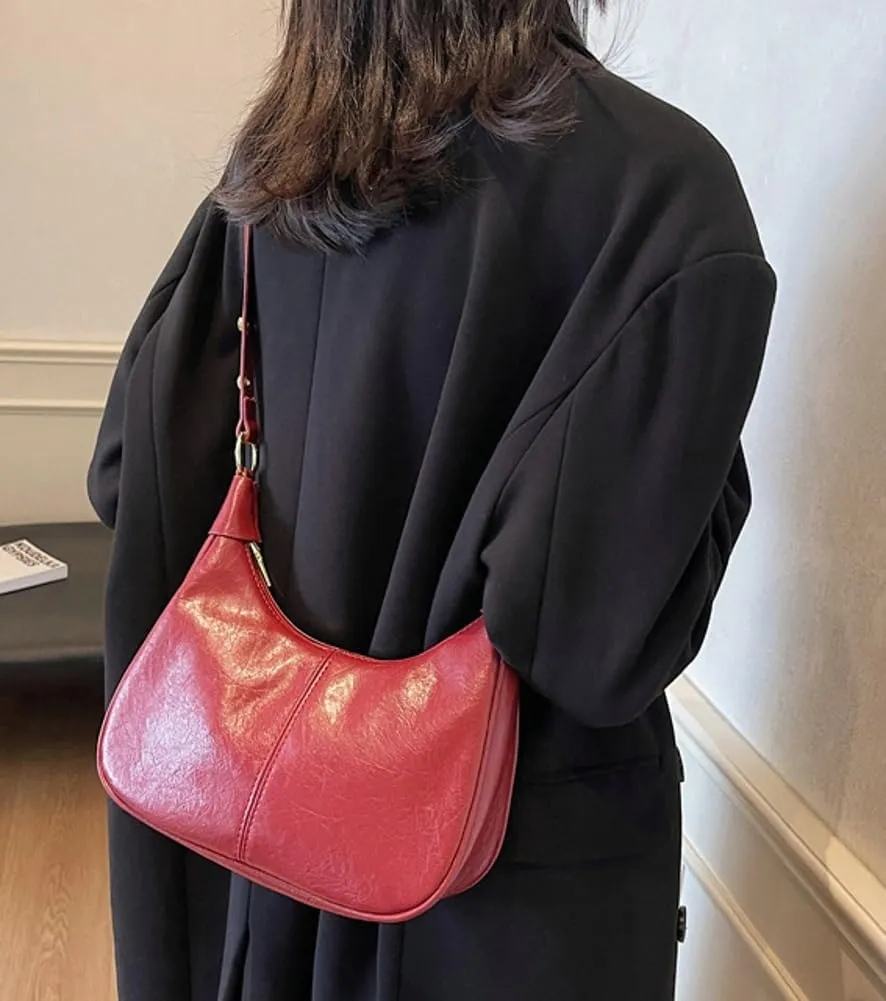 Soft Vegan Leather Crossbody Bag for Women Small Shoulder Tote Purse Dumpling Handbags Casual Satchels Daily Use