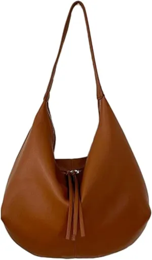 Soft Vegan Leather Shoulder Bag for Women Large Crossbody Tote Bag Ladies Dumpling Top Handle Handbags Satchels