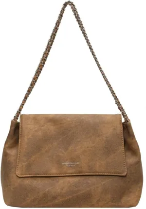 Soft Vegan Leather Shoulder Bag for Women Large Work Tote Purse Trendy Handbags Chain Top Handle Satchels