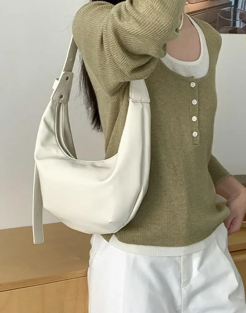 Soft Vegan Leather Shoulder Bag for Women Small Crossbody Tote Bag Ladies Casual Dumpling Handbags Satchels