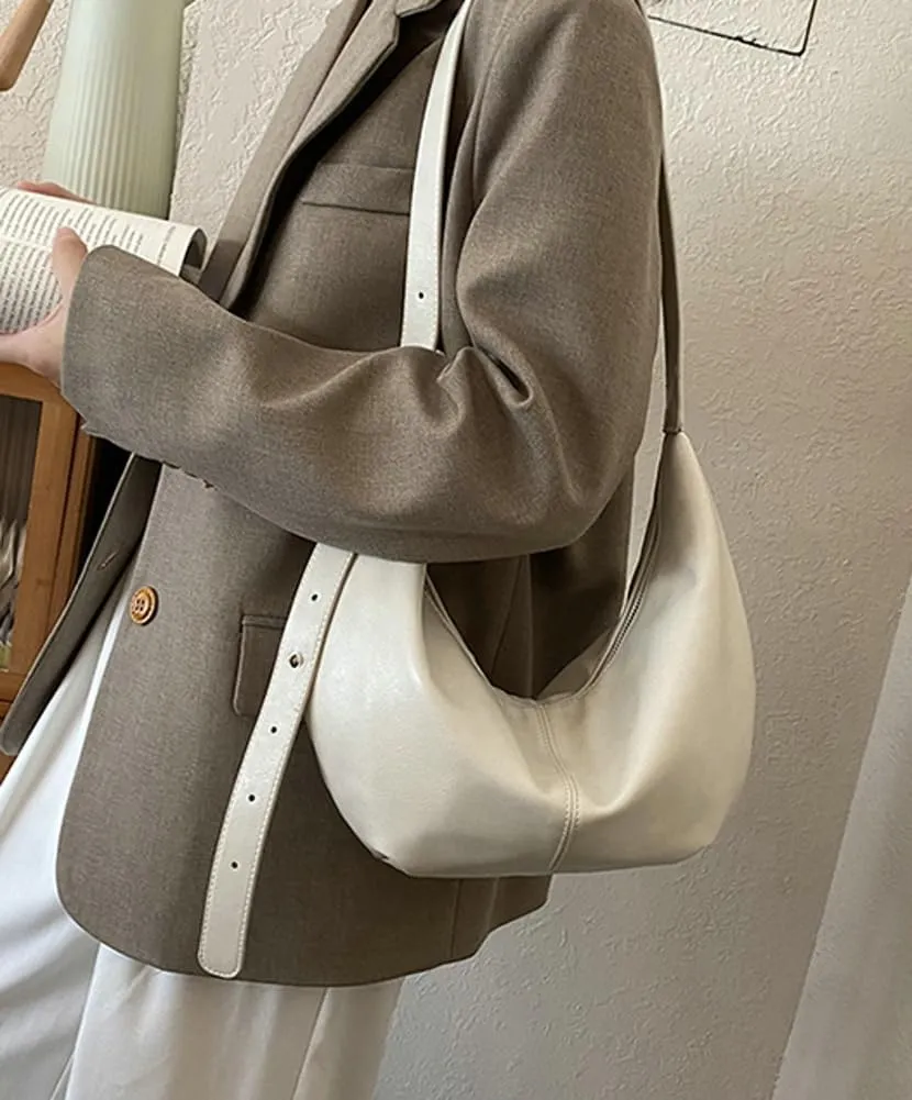 Soft Vegan Leather Shoulder Crossbody Bag for Women Small Dumpling Tote Purses Ladies Vintage Handbags Satchels