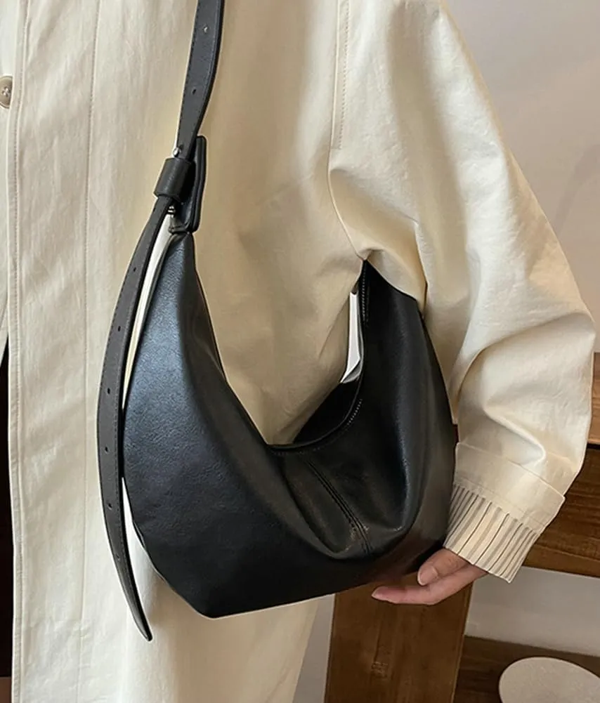 Soft Vegan Leather Shoulder Crossbody Bag for Women Small Dumpling Tote Purses Ladies Vintage Handbags Satchels