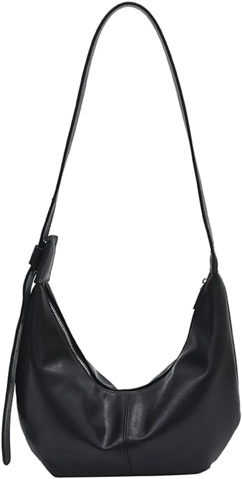 Soft Vegan Leather Shoulder Crossbody Bag for Women Small Dumpling Tote Purses Ladies Vintage Handbags Satchels