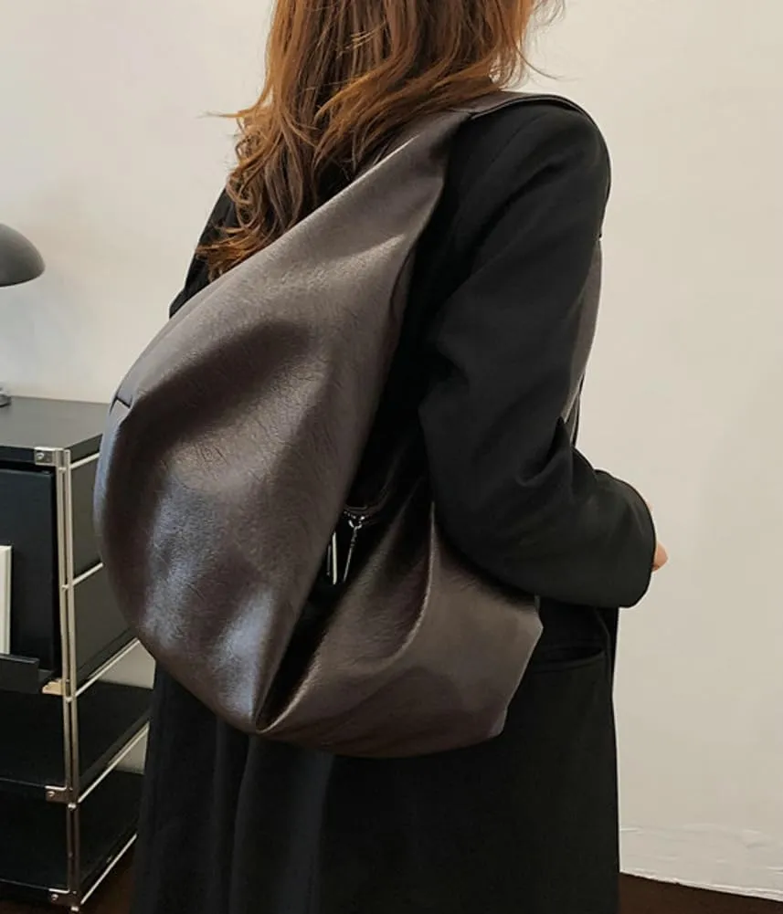 Soft Vegan Leather Tote Bag for Women Oversized Shoulder Purse Large Handbag Dumpling Satchels for Work Travel