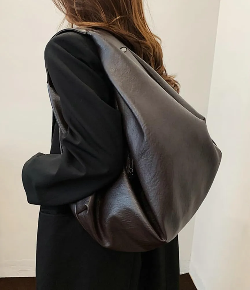 Soft Vegan Leather Tote Bag for Women Oversized Shoulder Purse Large Handbag Dumpling Satchels for Work Travel