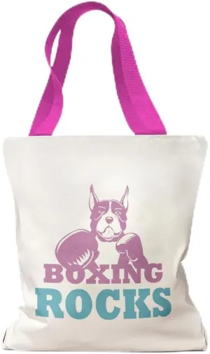 Speedy Pros Canvas Tote Bag for Women Boxing Rocks Sport Boxer Beach Bags for Women