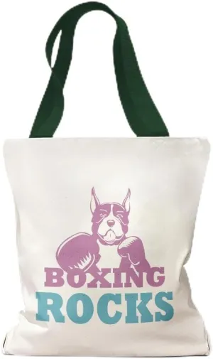 Speedy Pros Canvas Tote Bag for Women Boxing Rocks Sport Boxer Beach Bags for Women
