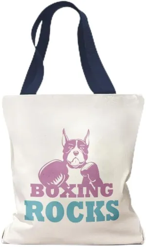 Speedy Pros Canvas Tote Bag for Women Boxing Rocks Sport Boxer Beach Bags for Women
