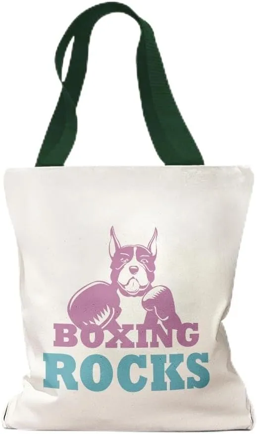 Speedy Pros Canvas Tote Bag for Women Boxing Rocks Sport Boxer Beach Bags for Women