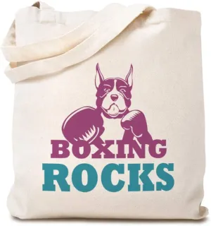 Speedy Pros Canvas Tote Bag for Women Boxing Rocks Sport Boxer Beach Bags for Women