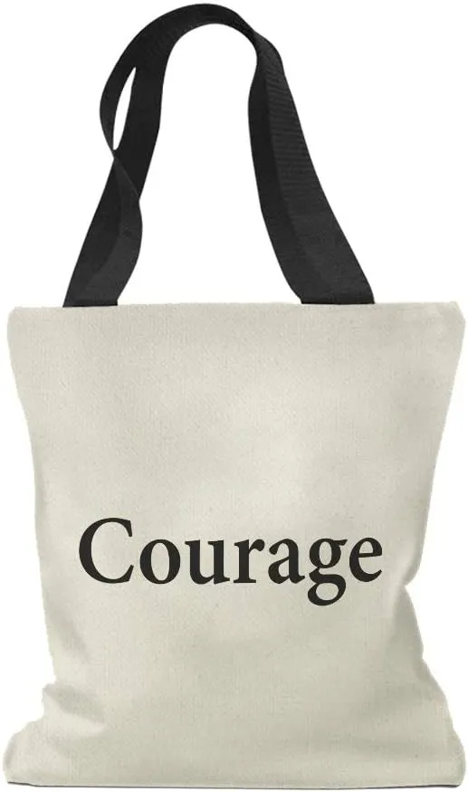 Speedy Pros Canvas Tote Bag for Women Courage Inspiration & Motivation Faith Beach Bags for Women