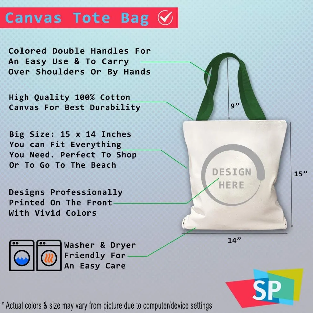 Speedy Pros Canvas Tote Bag for Women I'M Not Yelling I Am Colombians Colombia Countries Beach Bags for Women