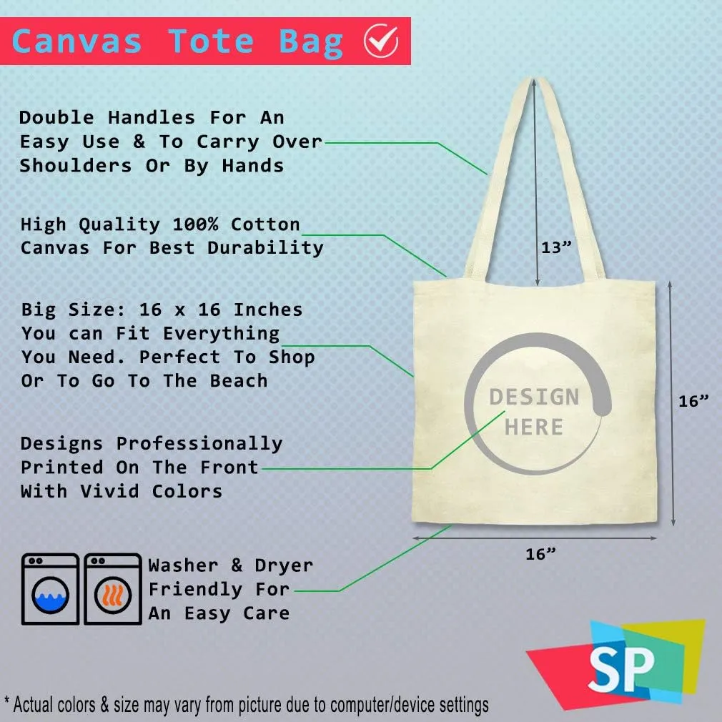 Speedy Pros Canvas Tote Bag for Women I'M Not Yelling I Am Colombians Colombia Countries Beach Bags for Women