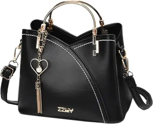 Spring And Summer Trendy Bags Ladies Handbags Shoulder Messenger Bags Large Capacity Handbag Fashion (Black, One Size)