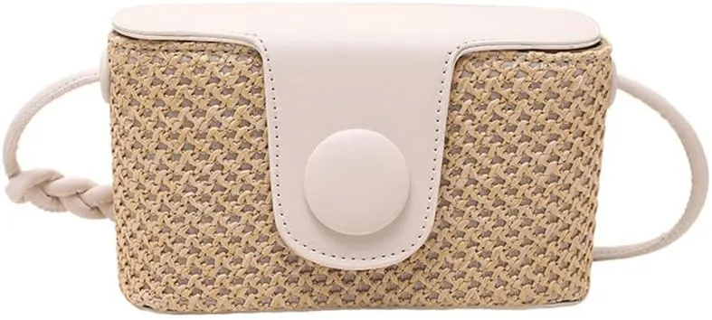 Straw Hobo Bag for Women Woven Shoulder Crossbody Bag Handbag Box Purse Small Totes for Beach
