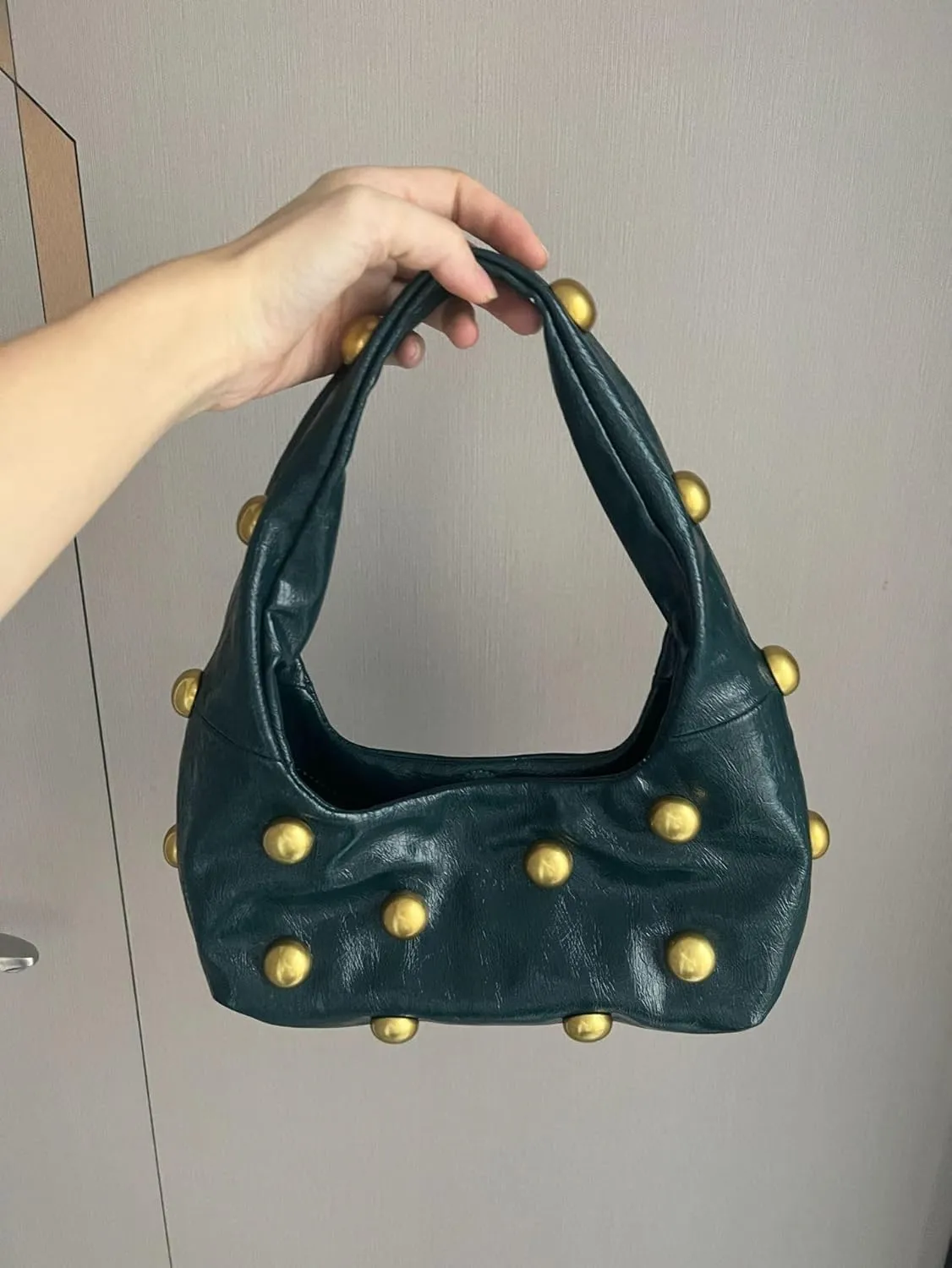 Studded Purse Y2k Shoulder Bag 90s Punk Designer Handbags 2000s Vegan Leather Shoulder Purse Streetwear