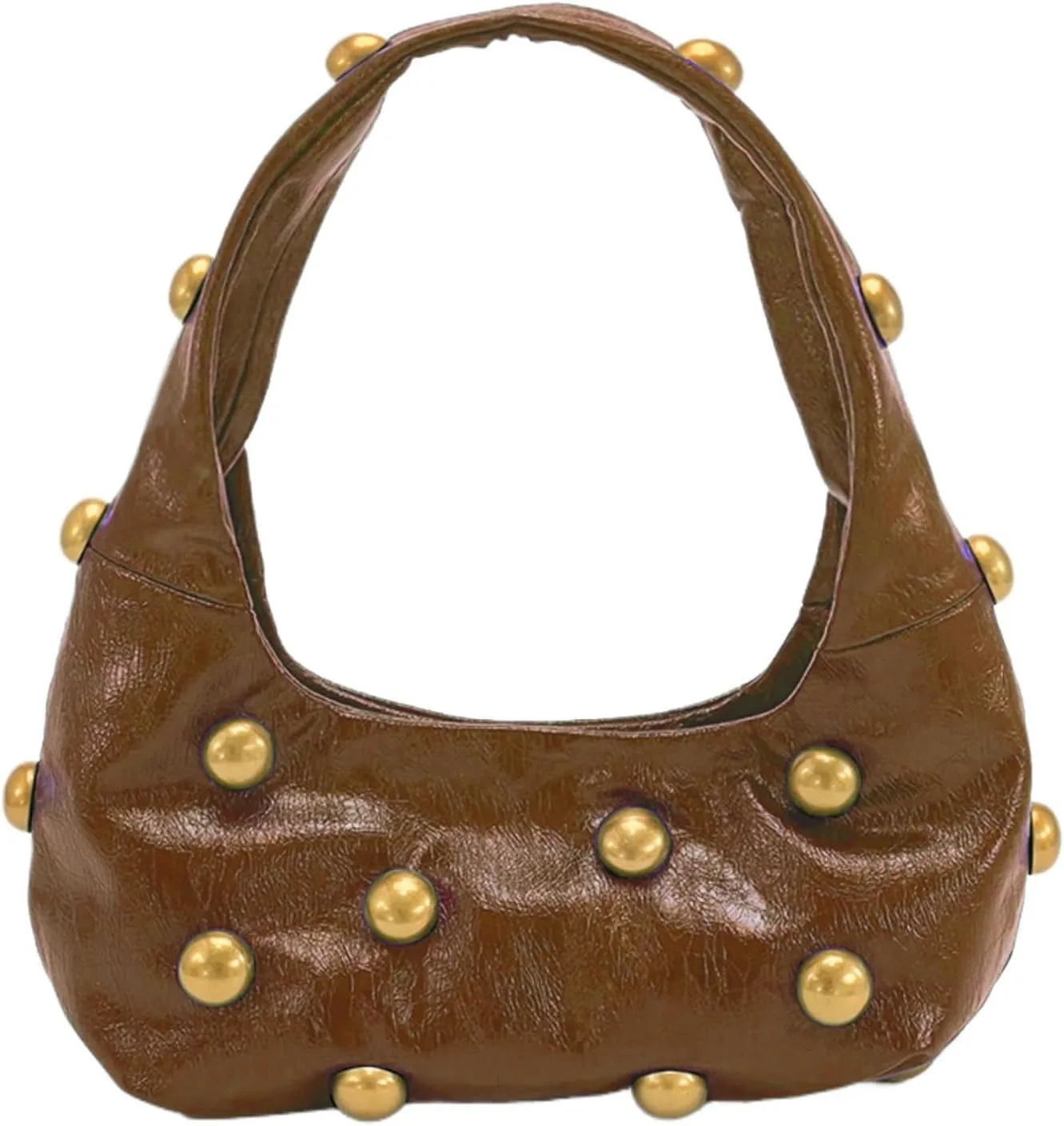 Studded Purse Y2k Shoulder Bag 90s Punk Designer Handbags 2000s Vegan Leather Shoulder Purse Streetwear
