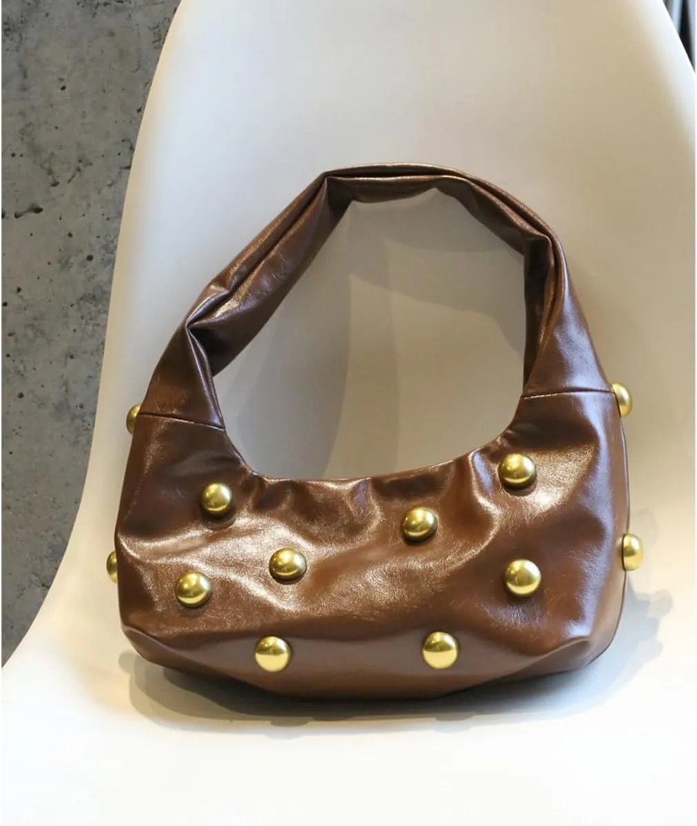 Studded Purse Y2k Shoulder Bag 90s Punk Designer Handbags 2000s Vegan Leather Shoulder Purse Streetwear