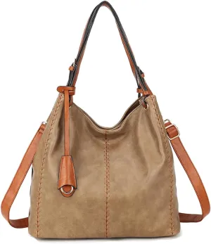 Stylish Tote Bag Handbags Womens Shoulder Vegan Leather Totes Vintage Hobo Bags Large Satchel Ladies Crossbody Bag