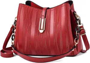 Stylish Women Crossbody Bags Faux Leather Hobo Handbags Satchel Single Shoulder Bag Textured Printing Small Totes -Blue