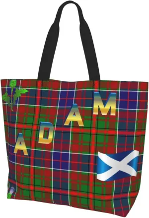 Tartan Plaid Check Tote Bag For Women Weekender Travel Bag Reusable Grocery Bags Large Totes Handbags