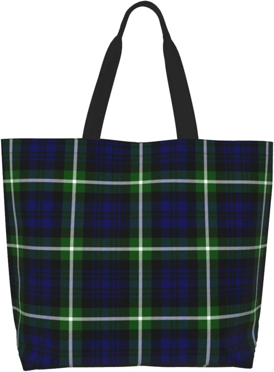 Tartan Tote Bag For Women Weekender Travel Bag Reusable Grocery Bags Large Totes Handbags