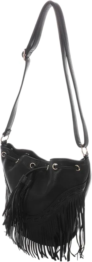 Tassel Bucket Bag Women's Crossbody Purse Fashionable Shoulder Bag for Daily Use