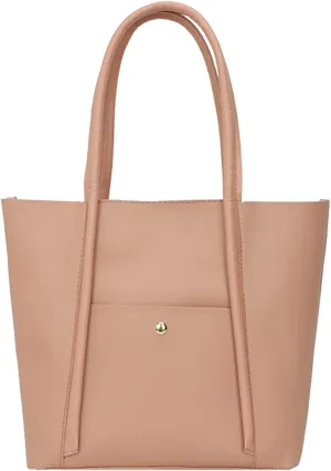Tote Bag For Women Elegant Leather Solid Color Shoulder Bag Zipper Plus Large Bag Hand Bag For Travel Essential