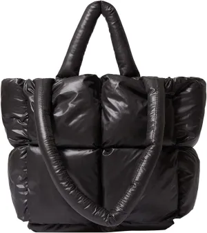 Tote Bag For Women Ladies Large Quilted Tote Bag Winter Soft Quilted Shoulder Bag Down Shoulder Bag Shopping Handbag H