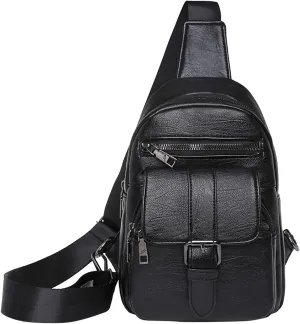 Tote Bag For Women Men Chest Bag Sling Bag Small Crossbody Pu Leather Satchel Day pack Fashion Shoulder Strap Bags J