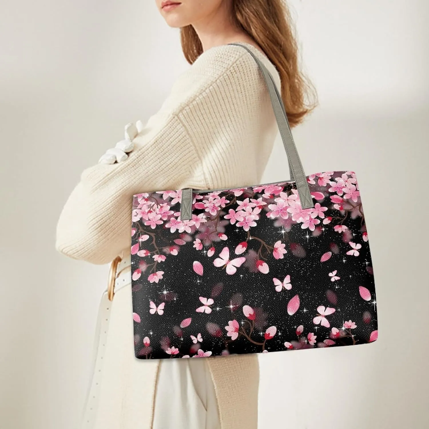Tote Bags for Women Butterfly Shoulder Hobo Fashion Shopping Tote Bag Women's purse handbags Large Travel Totes