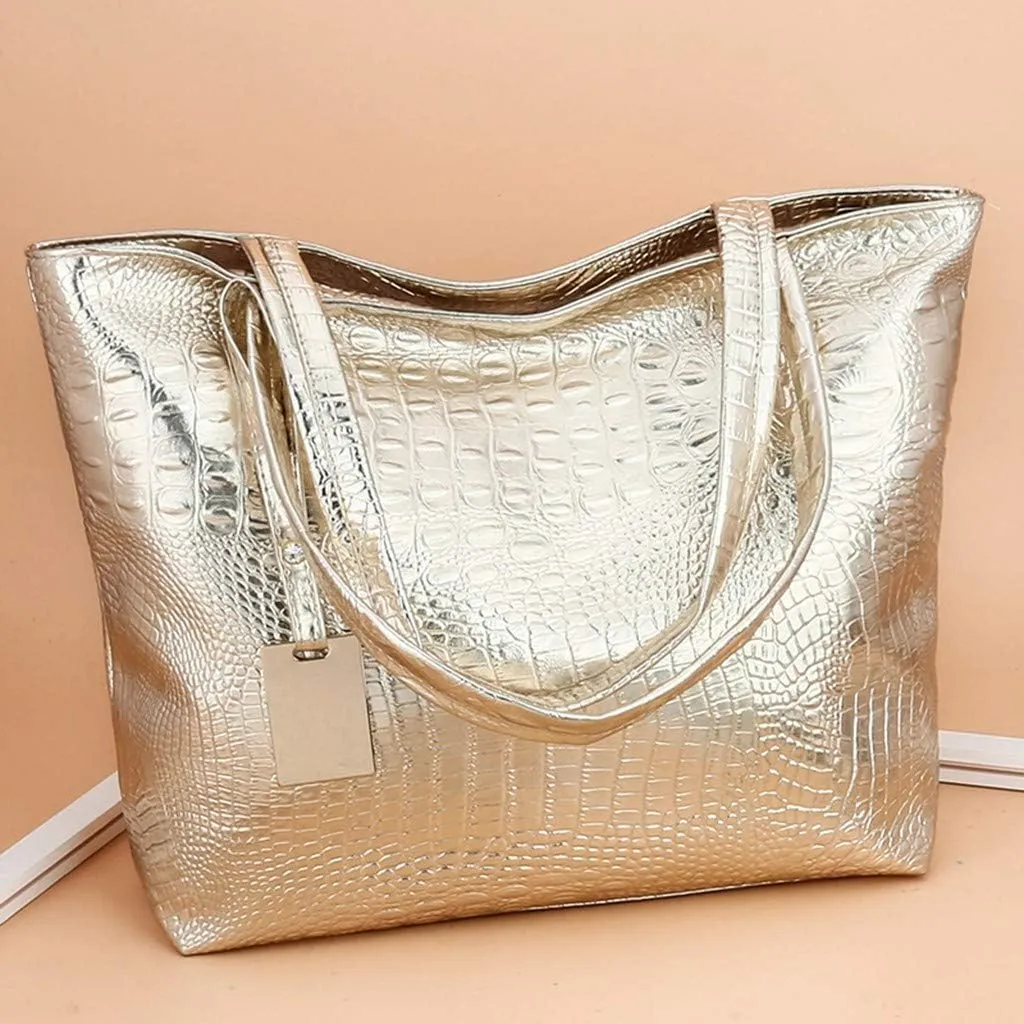 Tote Shoulder Fashion Handbag Solid Women Ladies Capacity Large Bags Nine Handbags for Women
