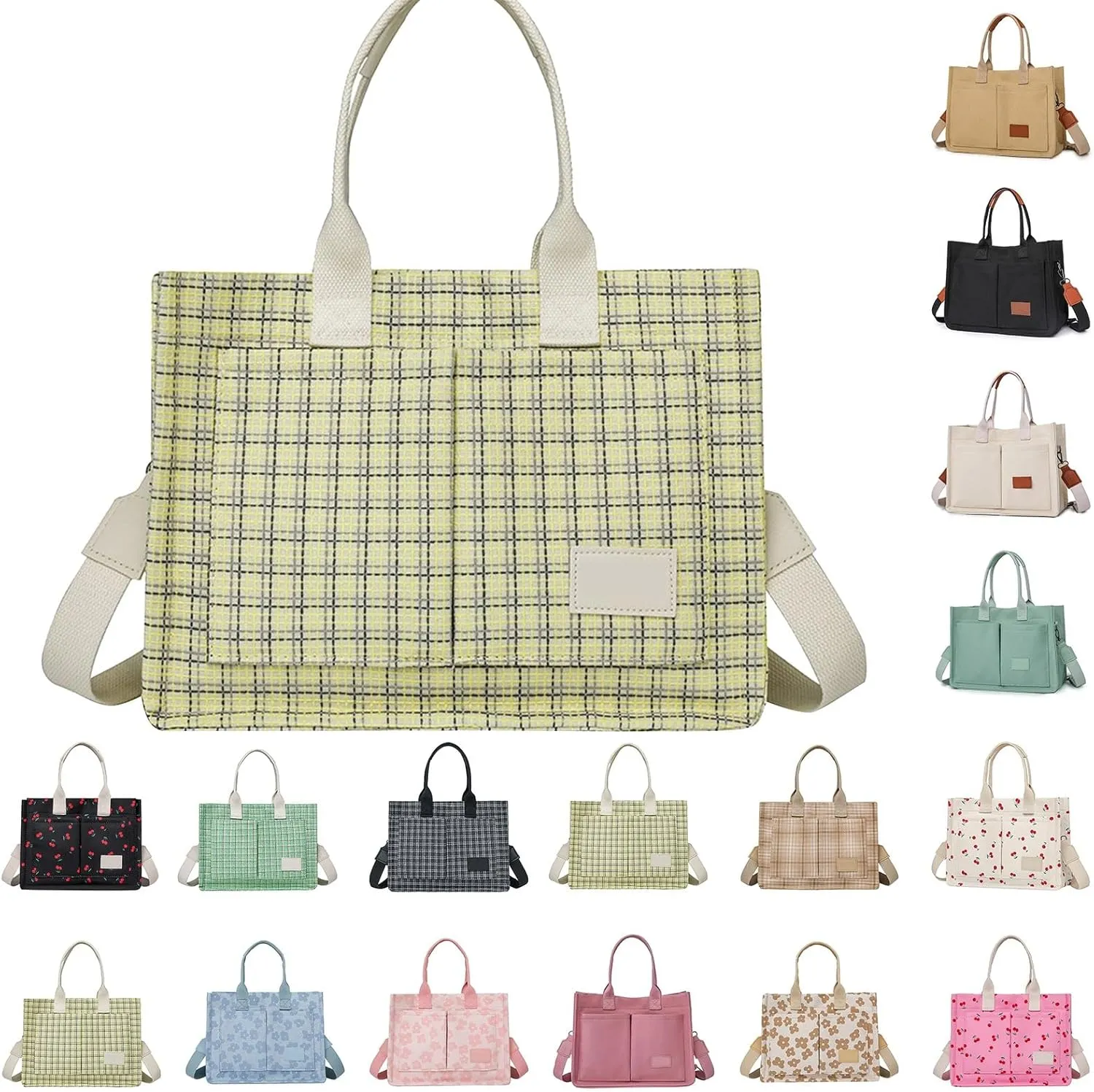 Tote Top Handle Satchel Bags for Women Roomy Multiple Pockets Bag Ladies Crossbody Purse Slouchy Bag for Women