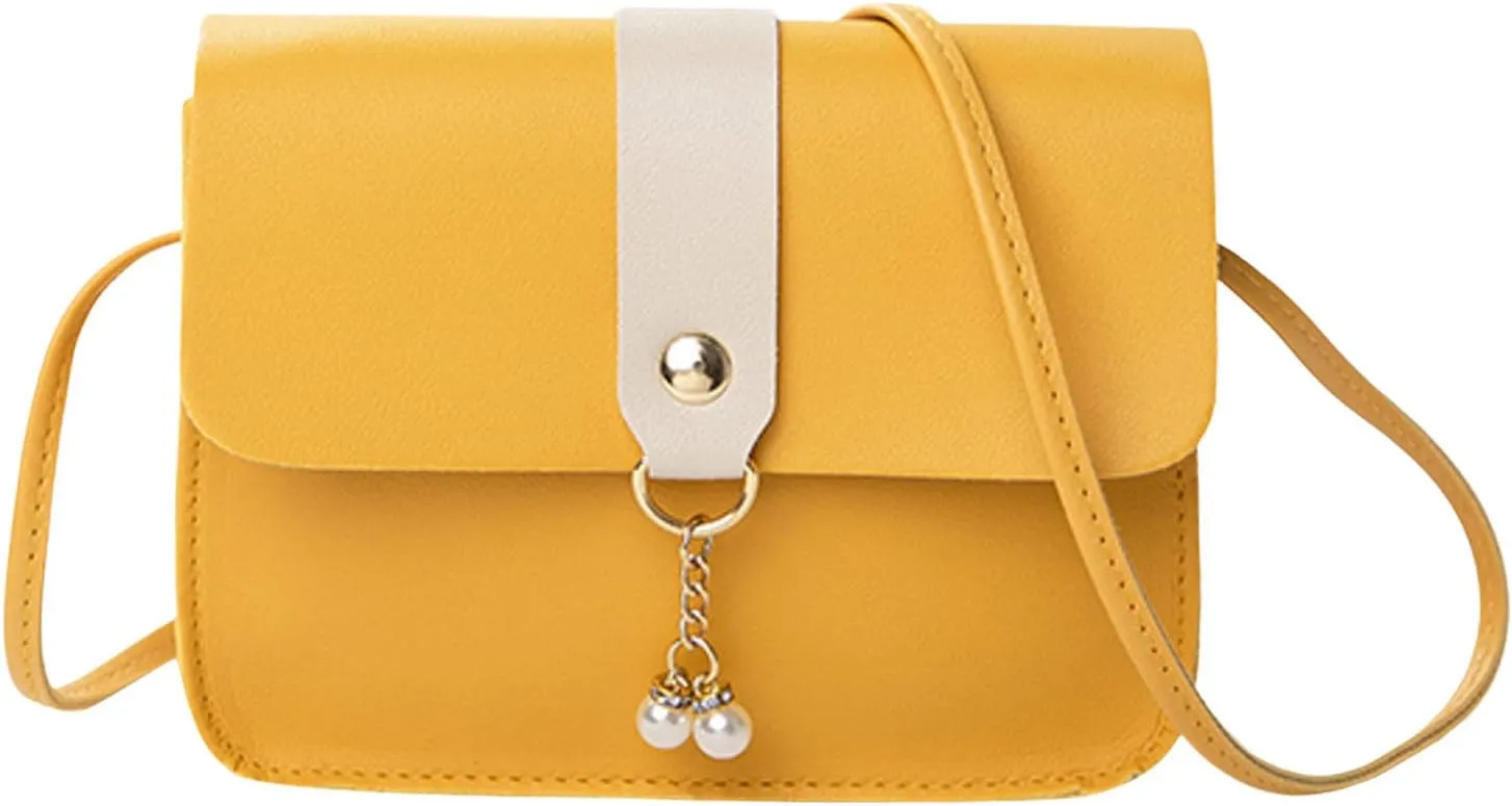 Totes For Storage Mini Small Square Bags Pearl Shoulder Bag Soft Leather Buckle Lightweight Versatile Messenger Bag