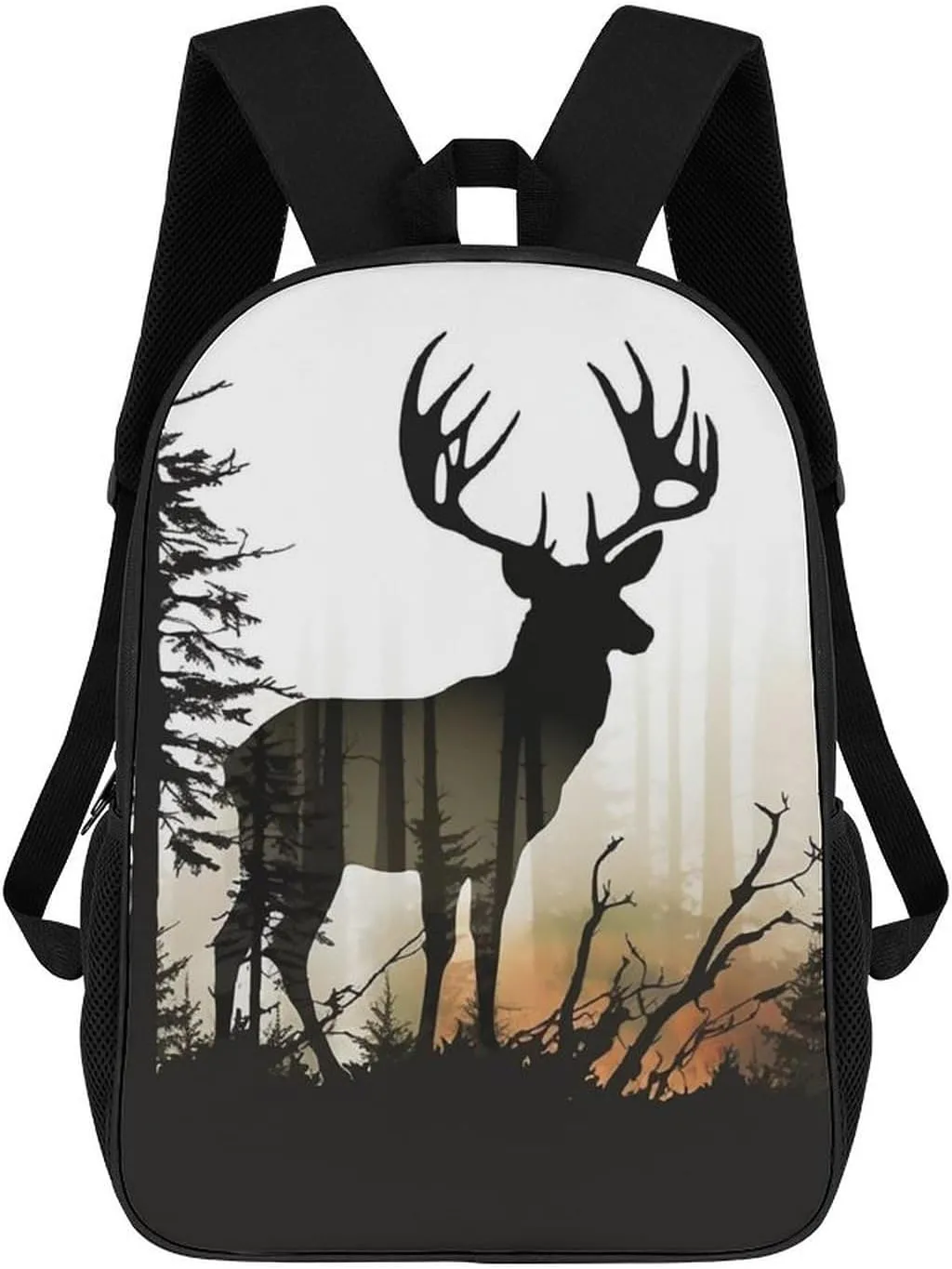 Travel Backpack Sturdy Laptop Backpacks Carry On Backpack Deer Silhouette Casual Daypack Business Work Bag Water Resistant Computer Bag Weekender Bags for Men Women Gift Bags