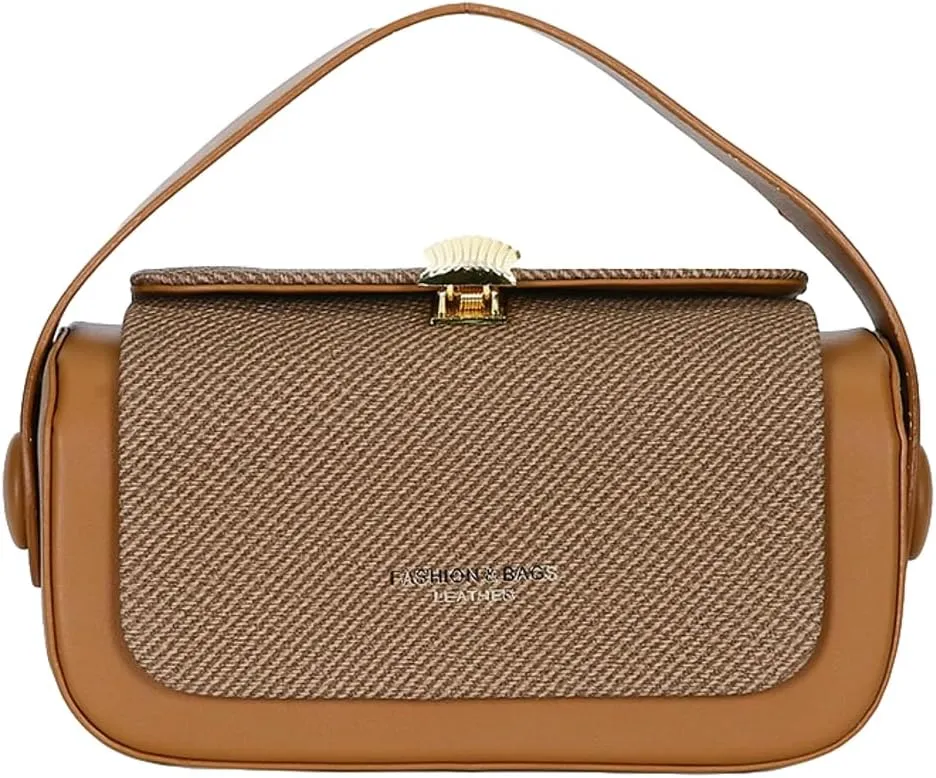 Trendy Vegan Leather Crossbody Purses for Women Small Chic Shoulder Tote Bag Satchels Buckle Top Handle Handbags 2025