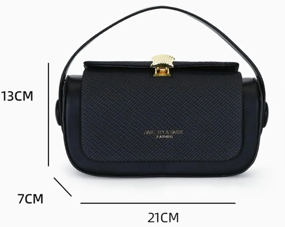 Trendy Vegan Leather Crossbody Purses for Women Small Chic Shoulder Tote Bag Satchels Buckle Top Handle Handbags 2025
