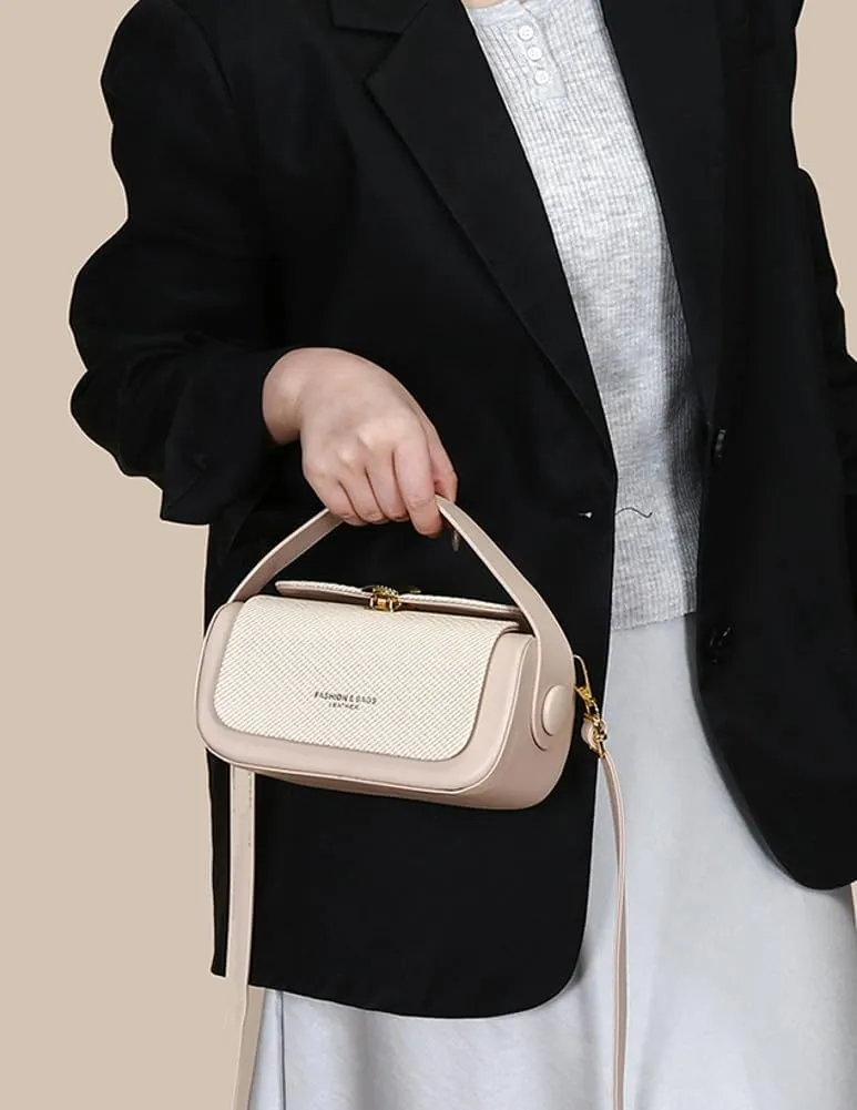 Trendy Vegan Leather Crossbody Purses for Women Small Chic Shoulder Tote Bag Satchels Buckle Top Handle Handbags 2025