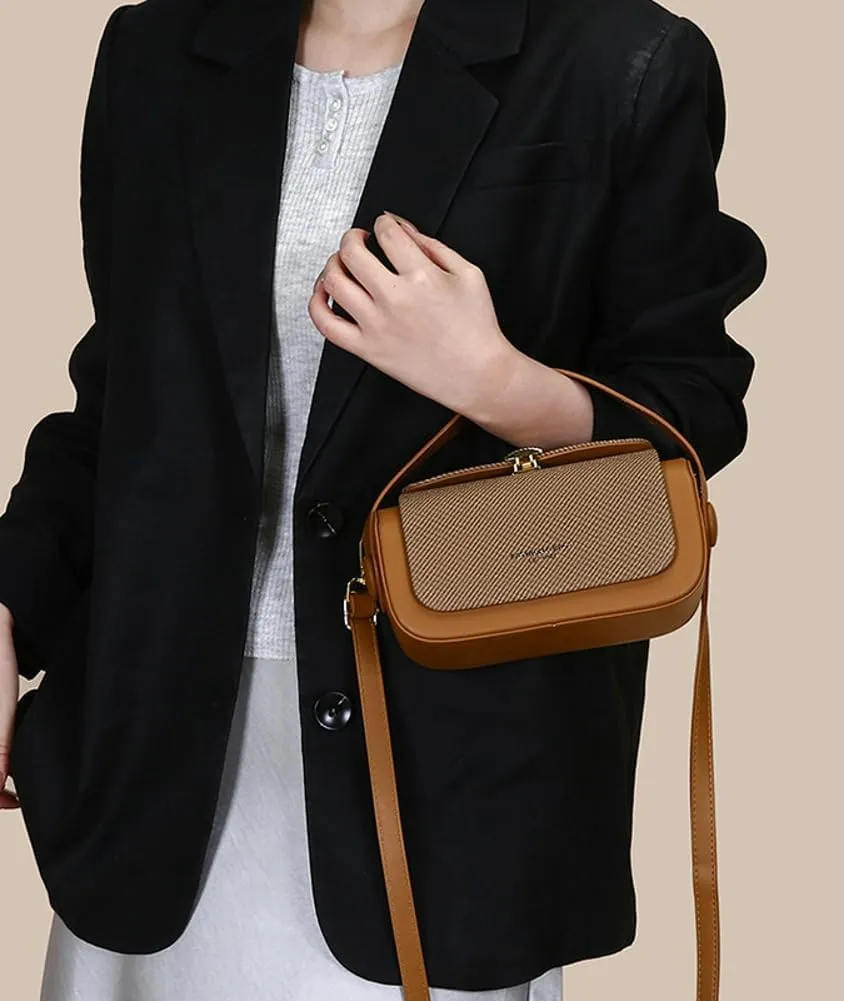 Trendy Vegan Leather Crossbody Purses for Women Small Chic Shoulder Tote Bag Satchels Buckle Top Handle Handbags 2025