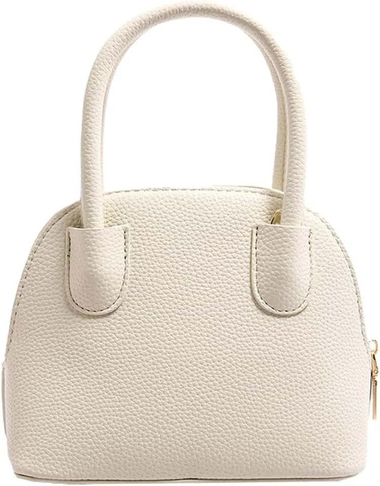 Trendy Vegan Leather Shoulder Bag for Women Small Y2k Crossbody Tote Purse Shell Handbags Top Handle Satchels