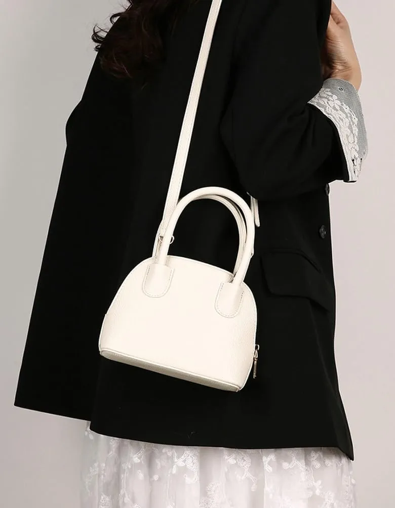 Trendy Vegan Leather Shoulder Bag for Women Small Y2k Crossbody Tote Purse Shell Handbags Top Handle Satchels