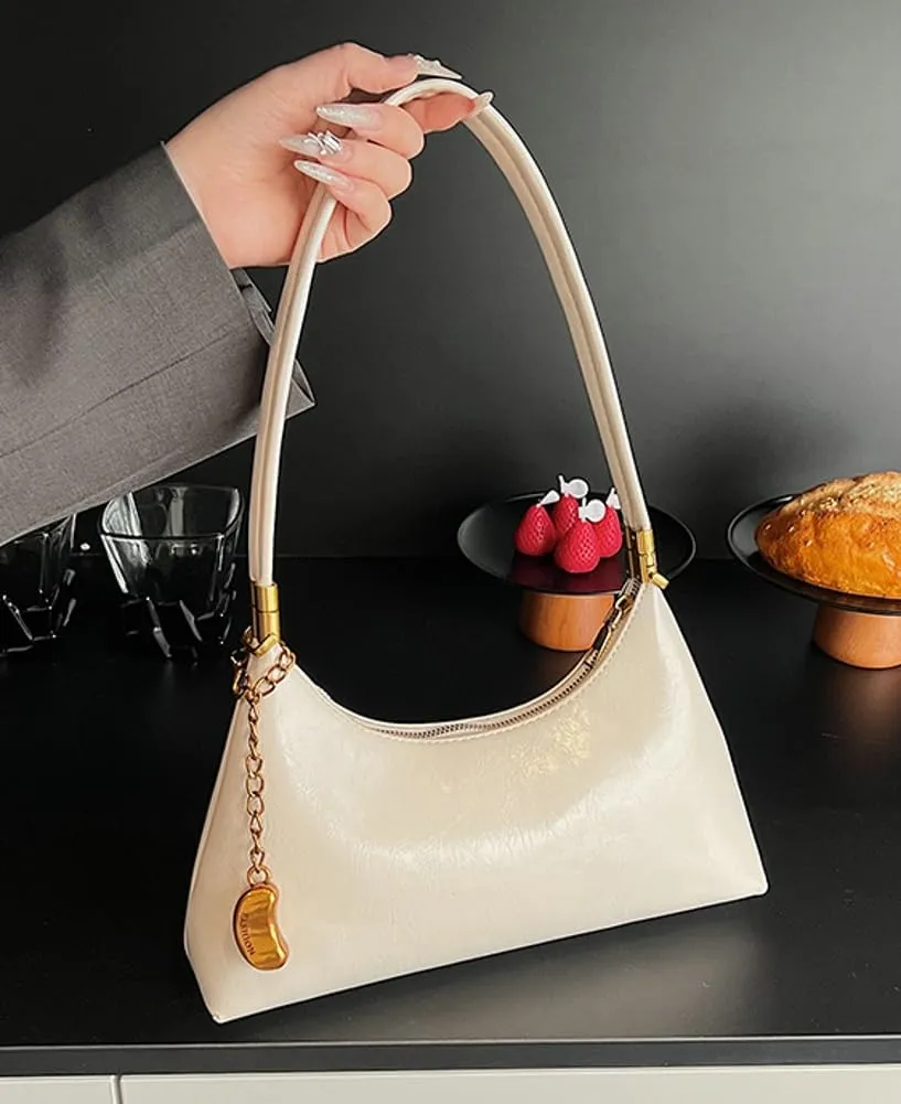 Trendy Vegan Leather Shoulder Bags for Women Small Crescent Tote Purse Y2k Handbags Designer Underarm Satchels