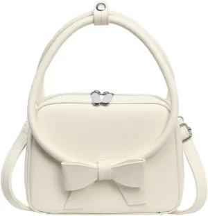 Trendy Vegan Leather Shoulder Crossbody Bag for Women Small Y2k Tote Purse Cute Handbags Top Handle Satchels