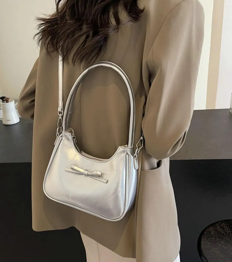 Trendy Vegan Leather Shoulder Crossbody Bag for Women Small Y2k Tote Purse Cute Handbags Top Handle Satchels
