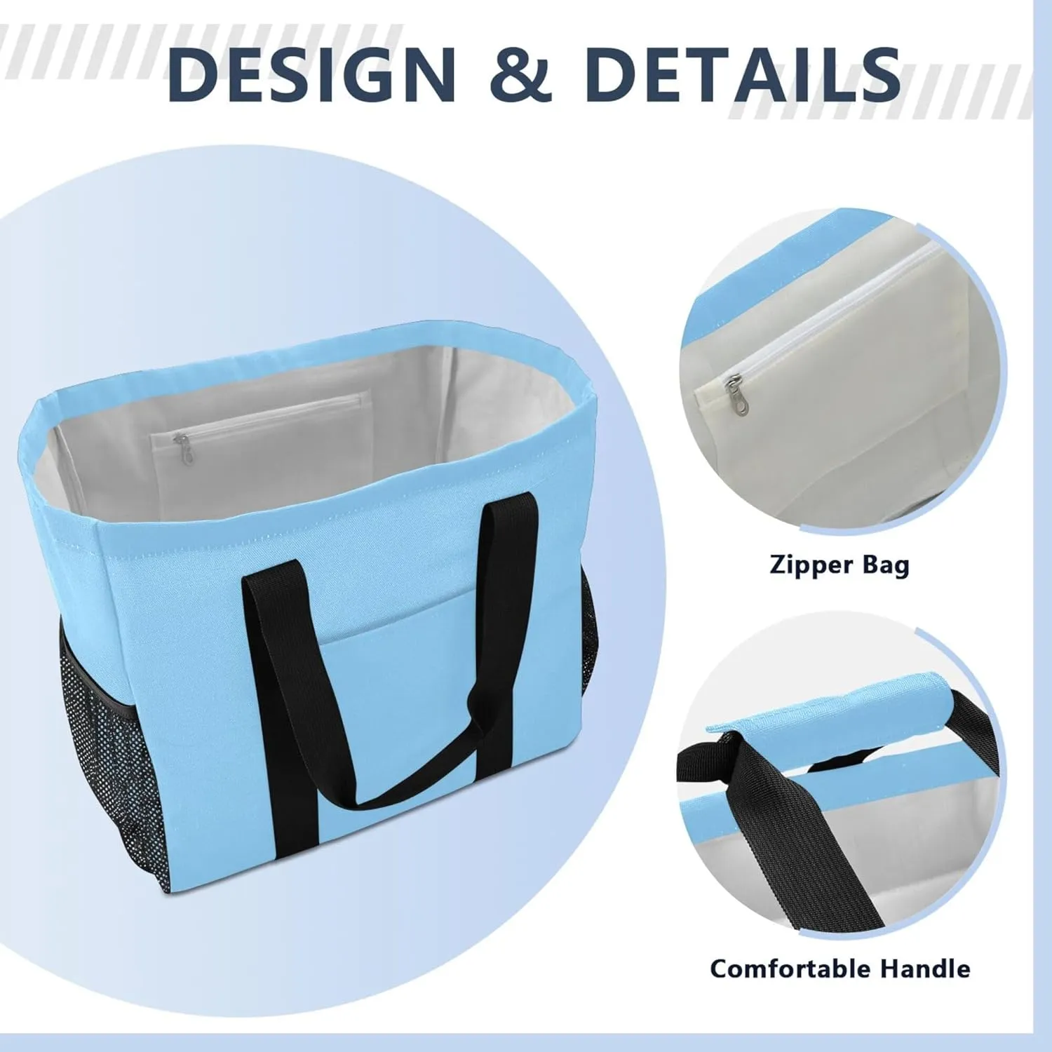 Utility Bags And Totes Foldable Large Beach Bag With Compartments with Handles Car Tote