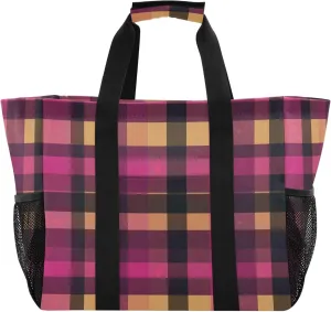 Utility Tote Bag For Women Collapsable Beach Bag With Compartments with Handles Laundry Tote Bag