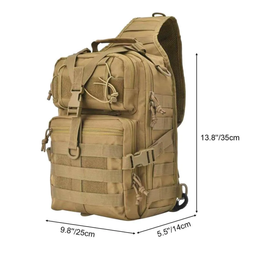 Vbiger 20L Crossbody Bag Waterproof Military Bag Outdoor Single Shoulder Bag