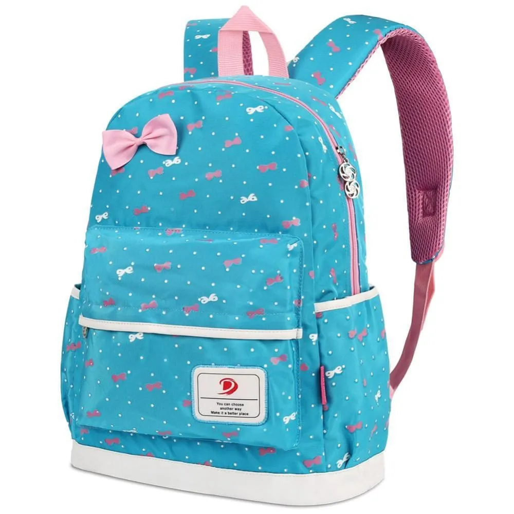 Vbiger 3-in-1 School Bag Waterproof Nylon Shoulder Daypack Polka Dot Bookbags
