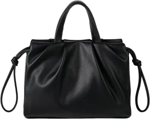 Vegan Leather Crossbody Bag for Women Cute Cloud Shoulder Tote Purse Large Pleated Top Handle Handbag Satchels