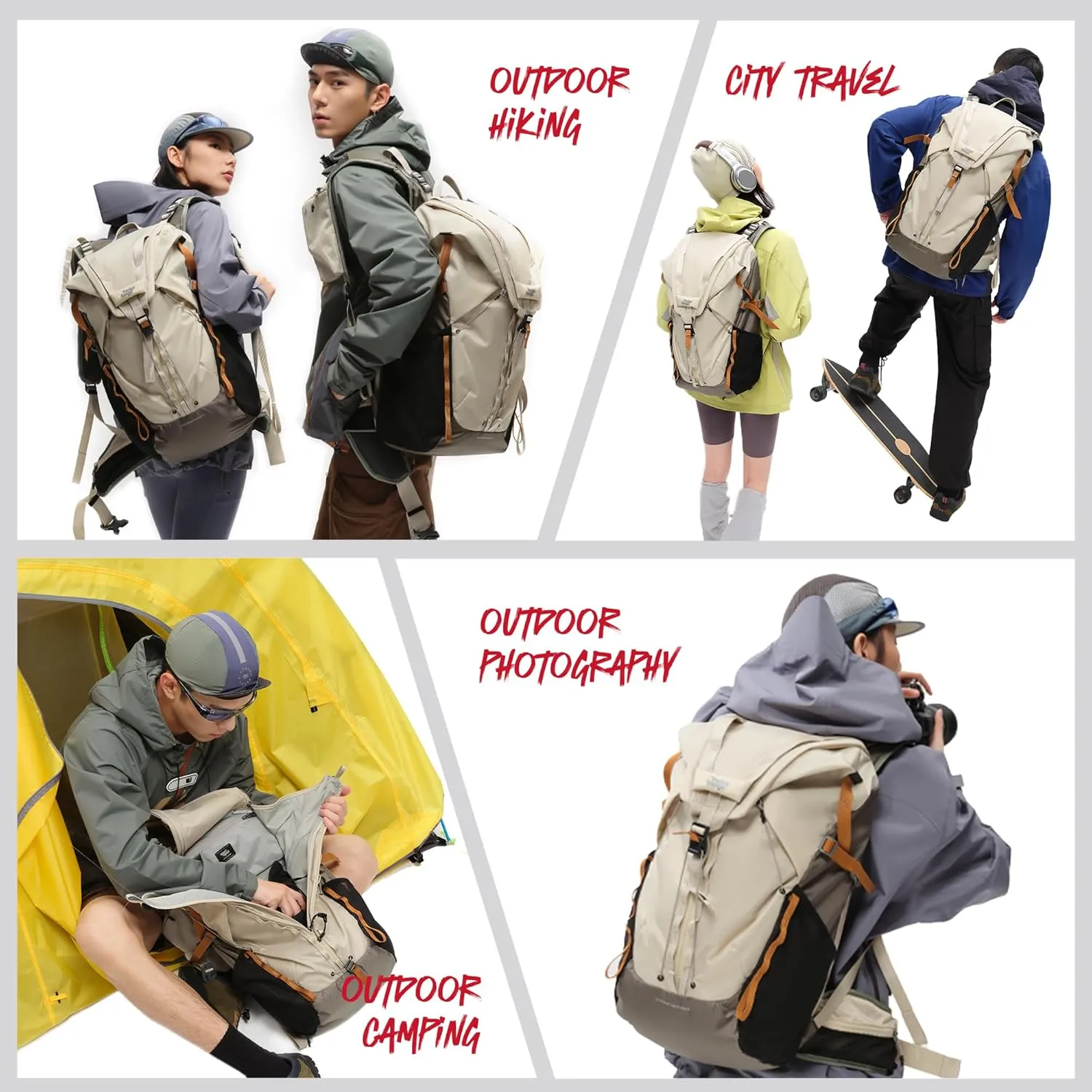 VSGO Pocket Ranger 25L 2-in-1 Photography & Outdoor Backpack  Lightweight Camera Bag for Hiking, Mountaineering, Travel